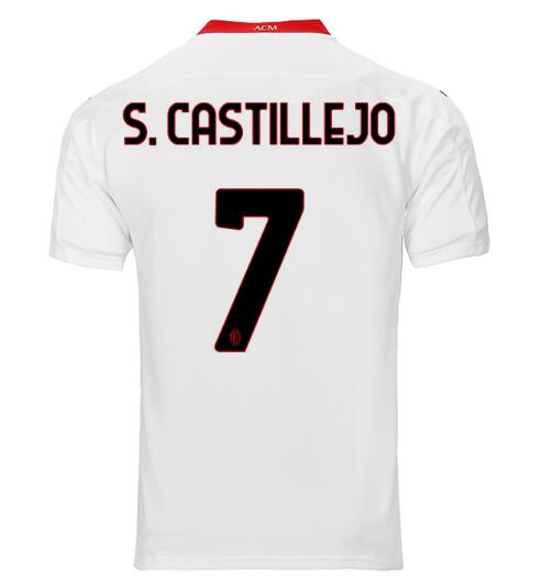 AC Milan Away Kit Soccer Jersey S. CASTILLEJO #7 2020/21